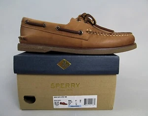 Sperry Gold Cup A/O 2-Loch hellbraun Top-Sider Bootsschuhe Herren 8 braun Leder neu - Bild 1 von 12