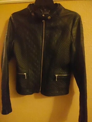 Joujou Niños Niñas Chaqueta Moto Imitación Cuero Negro Talla XL 14 16 Foto 1 de 4