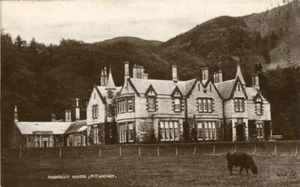 REAL PHOTO POSTCARD OF FASKALLY HOUSE, (NEAR PITLOCHRY), PERTHSHIRE, SCOTLAND - Picture 1 of 2