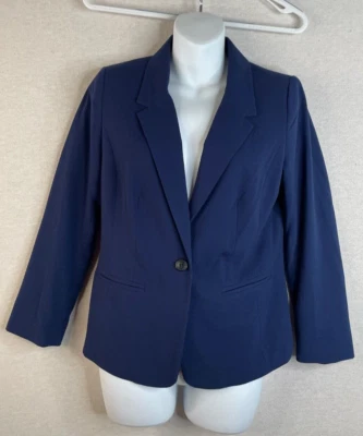 Kensie Blazer Jacket Womens Blue Casual One Button Front Lined Small S - Image 1 of 4