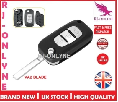 FOBTRONICS NUOVISSIMA PER RENAULT CLIO, KANGOO, MODUS, MEGANE 3 PULSANTI CUSTODIA PORTACHIAVI A80