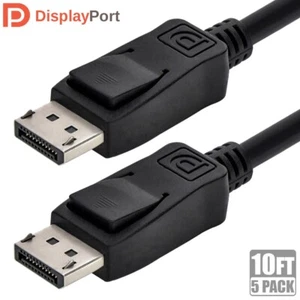 5x 10FT DisplayPort 2.0 DP Câble Cordon 16K 60Hz 8K 120Hz Moniteur PC - Photo 1/6