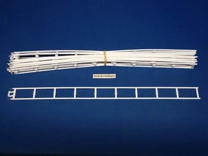 11 Micro Knex Track White 16" Straight w/ Pins K'nex Roller Coaster Parts - Picture 1 of 2