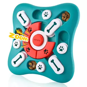 Haustiere Interaktives Puzzle Slow Feeder, Leckerli Fütterungsspielzeug für IQ-Training Katzen, Hund - Bild 1 von 7