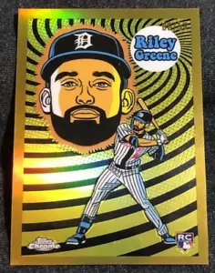 2023 Topps Chrome #UV-13 RIley Greene Ultra Violet All Stars GOLD 06/50 - Picture 1 of 3