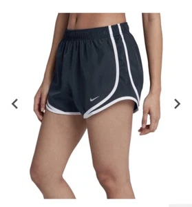 Nike Tempo Running Shorts Women S DRY Dri FIT Brief Liner Gray White Workout EUC - Picture 1 of 11