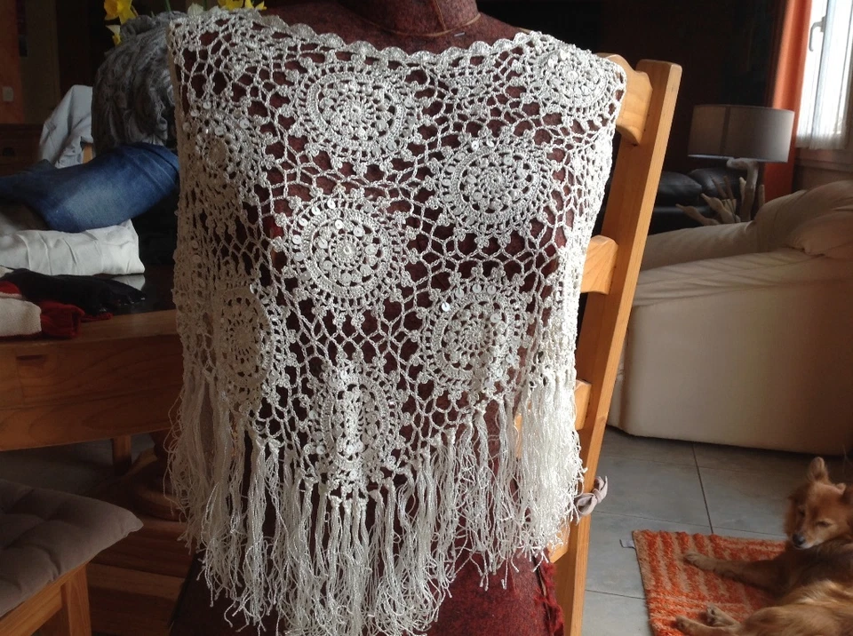 Cape poncho dentelle  j. Riu  t unique - Photo 1/1