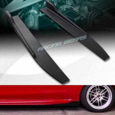 2 PIEZAS UNIVERSAL NEGRO FALDA LATERAL DIVISORES BASCULANTE WINGLET CANARD DIFUSOR 31" X 4" Foto 1 de 4