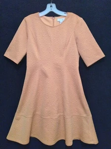 Calvin Klein Yellow Long Women's Short Sleeve Shirt Dress, Size 6, A1 - Picture 1 of 5