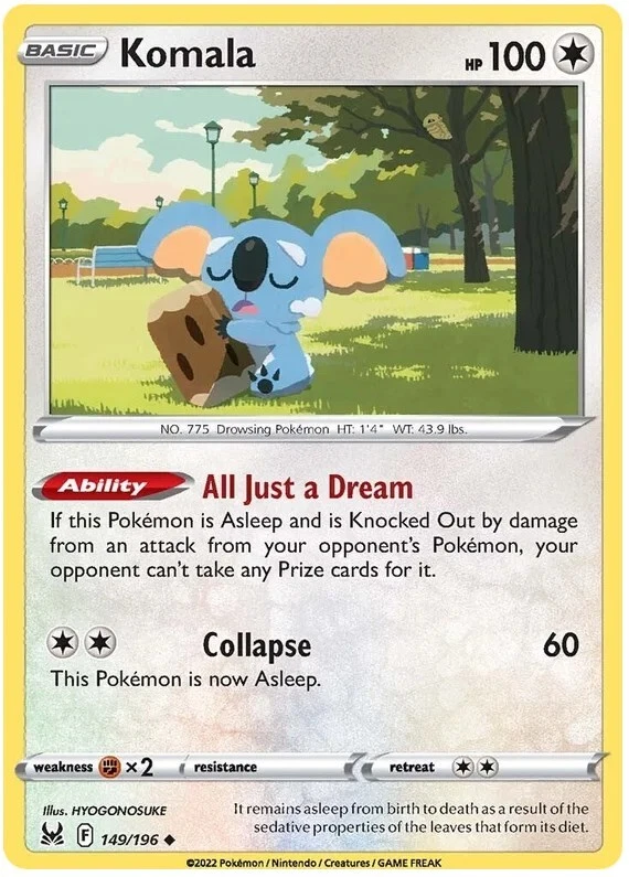 Komala Pokemon TCG Card 149/196 - Image 1 of 1