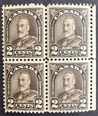 CANADA 1931 Scott # 166 Block of 4 MNH OG King George V - Image 1 of 2