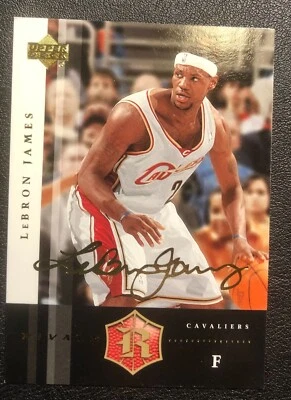 Lebron James Upper Deck Rookie Rivals 2004 Gold Signature #11 RC Insert Card - Image 1 of 2