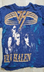 Vintage Van Halen T Shirt All Over Print double sided tie dye Rock Tee Concert M - Picture 1 of 3