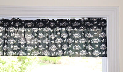 Оконный балдахин/занавеска Milwaukee Brewers для бейсбольной спортивной команды ширина 58 дюймов - Изображение 1 из 2