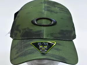 Oakley Tincan Cap Brush Tiger Camo Green Fitted Flex Hat Classic Low S/M - Picture 1 of 12
