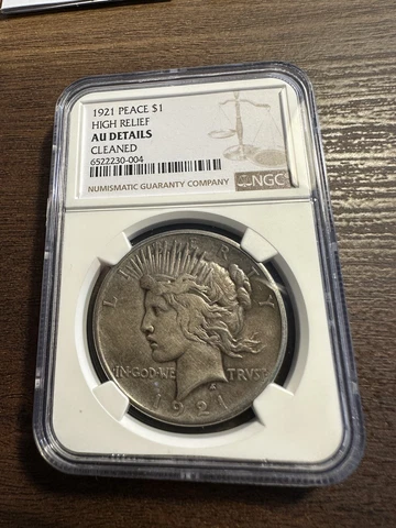 1921 Key Date High Relief Peace Silver Dollar Cover