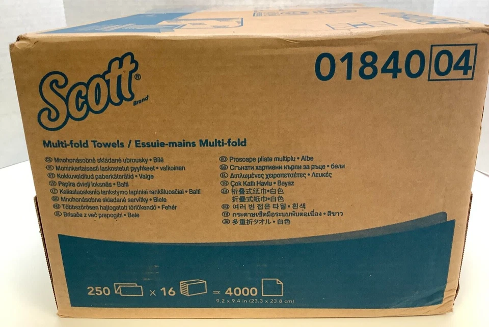 Scott (01840) Professional Multifold Paper Towels, w/Absorbency Pocket, 16 Packs
