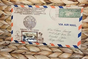 1941 PEARL HARBOR HONOLULU HAWAII PAN AMERICAN CHINA CLIPPER AIRMAIL WWII - Picture 1 of 5