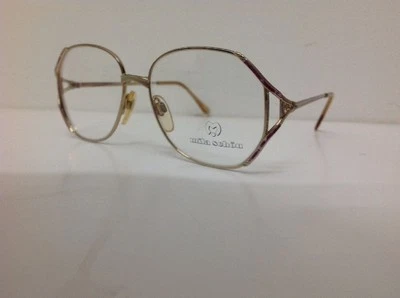 Mila Schön Lunettes Vintage 1985 Or Métal Carré Femme Md 3013 - Photo 1/4