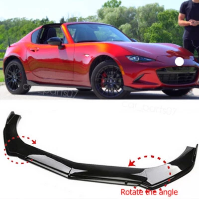 For Mazda MX-5 Miata UNIVERSAL Front Bumper Lip Spoiler Splitter Glossy Black - Image 1 of 4