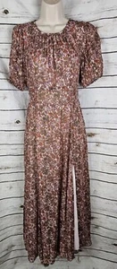 J Crew Collection Open Back Metallic Clip Dot Dress 6 NEW Maxi Floral Chiffon - Picture 1 of 10