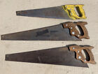 2 Vintage Disston D-23 cross cut Saws And 1 Stanley