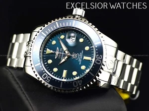 Invicta 47mm GRAND DIVER Automatic TEAL DIAL Polished Silver tone SS 300m Watch - Picture 1 of 9