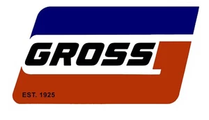 GROSS Business Logo Est. 1925 type w/ name Monogram die-cut STICKER - Picture 1 of 1