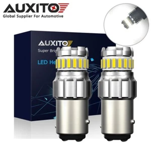 2X 1157 7507 P21/5W BAY15D LED Turn Signal Brake Reverse Parking Light White NEW - Foto 1 di 12