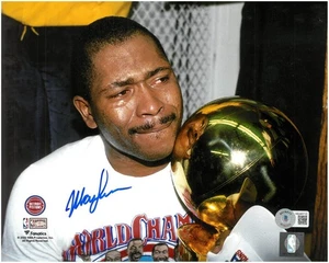 Foto autografiada por Mark Aguirre de los Detroit Pistons 8x10 #2 - Imagen 1 de 1
