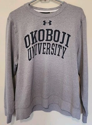 OKOBOJI University Of Iowa Under Armour Sweatshirt Pullover Mens Large Gray - Image 1 of 4