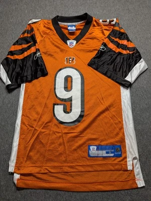 Camiseta deportiva para hombre NFL Reebok Cincinnati Bengals #9 naranja negra Palmer talla pequeña Foto 1 de 4