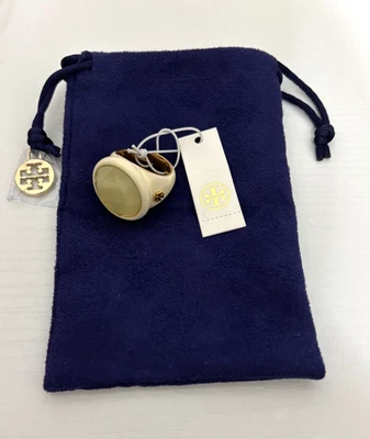 Anillo Tory Burch Britten llamativo cristal esmalte talla 9 Foto 1 de 4