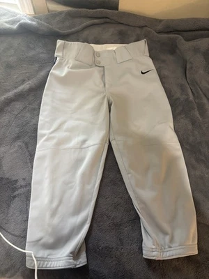 New Nike Vapor Select Big Girls' Gray Softball Pants AV6882-100 Size XL - Image 1 of 4