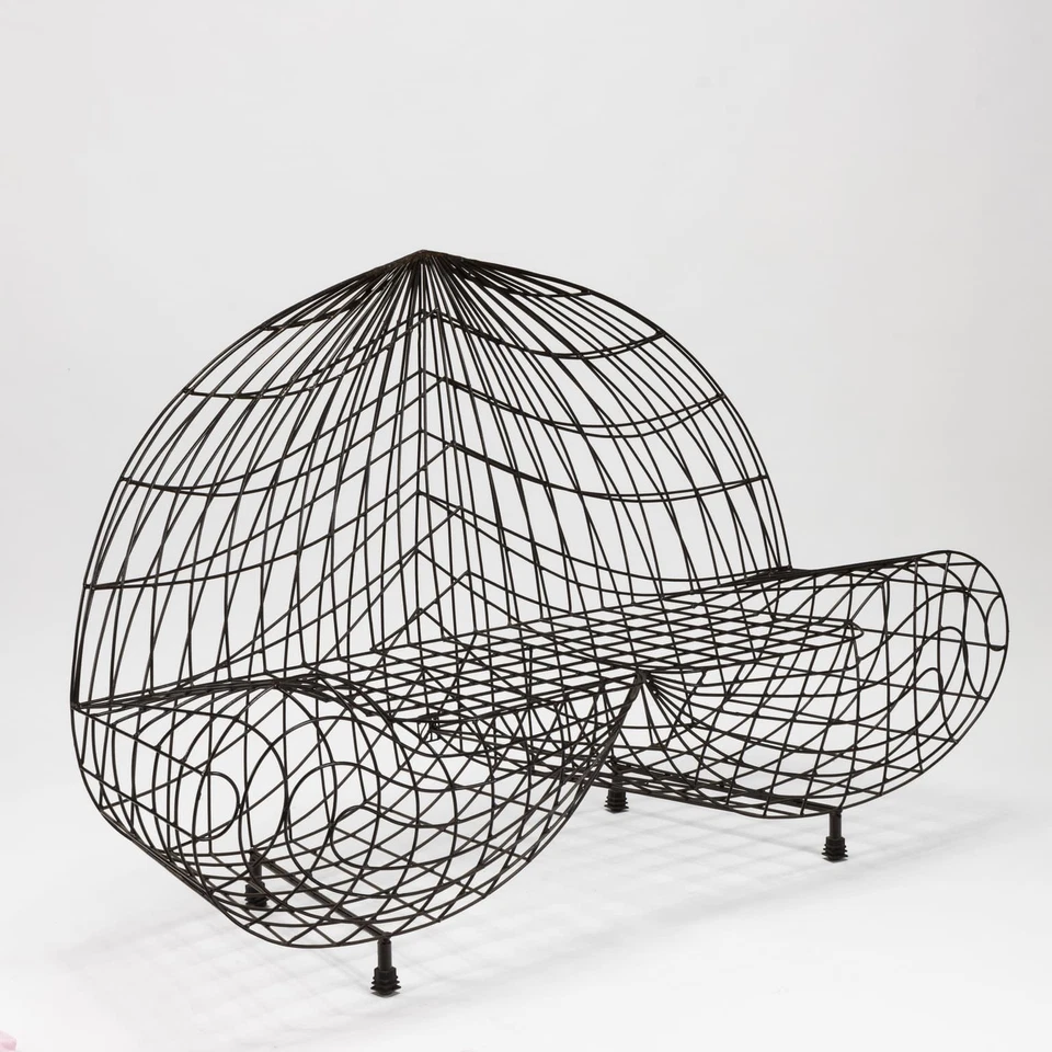 Sofá Vintage Cuore Serie Minimalista Diseño Anacleto Spazzapan Hierro Original Foto 1 de 1