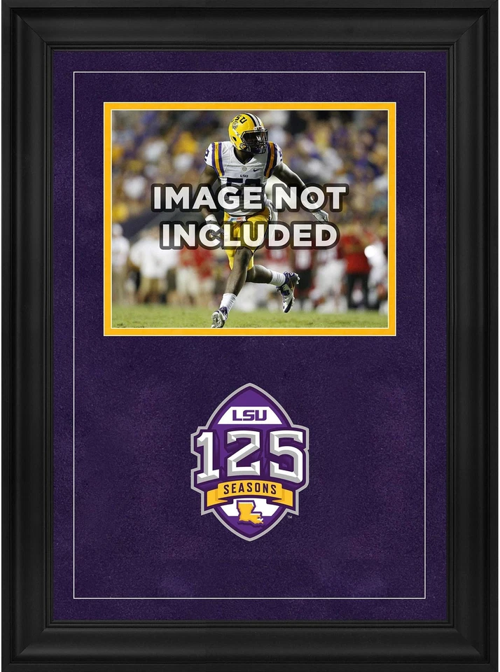 LSU Tigers 8'' x 10'' Dlx Horizontal Photo Frame with 125 Years of Football Logo - Image 1 of 1