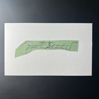 Art Fletcher Signed Cut Index Card JSA LOA New York Yankees Giants - Image 1 of 2