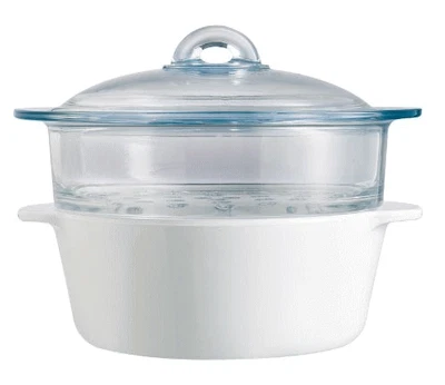 Pyrex Pyroflam Cocotte Steamer Set 2000mL φ200 × 80mm Vitro-Ceramic P25U000 - Image 1 of 3