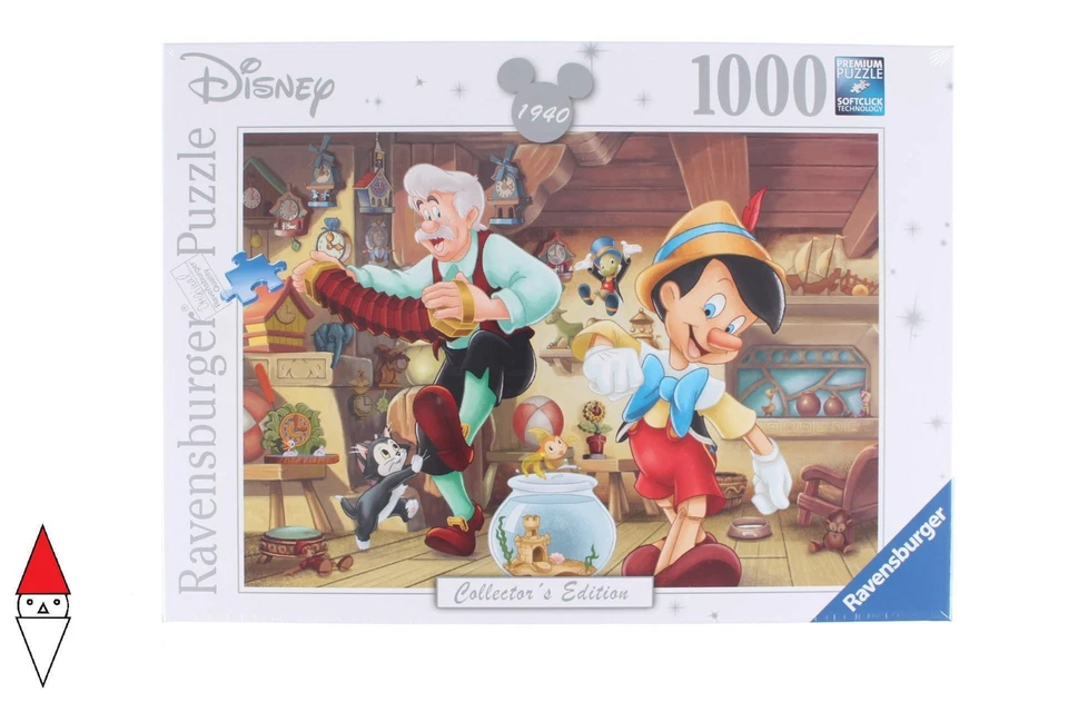 PUZZLE DISNEY RAVENSBURGER CARTONI ANIMATI PINOCCHIO 1000 PZ - Immagine 1 di 3
