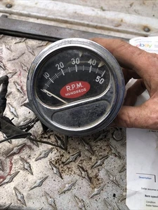 SUN 50 TACH 5K 5000 RPM RED MEATBALL SENDER CHROME 2245-13C CUP (parts Only) - Picture 1 of 10