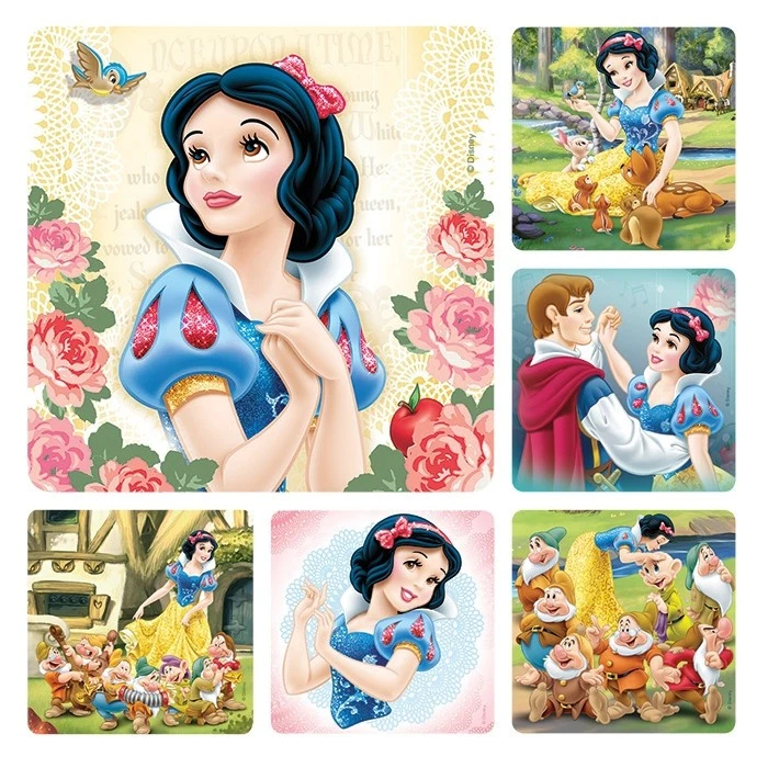 25 adesivos (licenciados) da Branca de Neve, 2,5 x 2,5 cada, favoritos para festas - Imagem 1 de 1