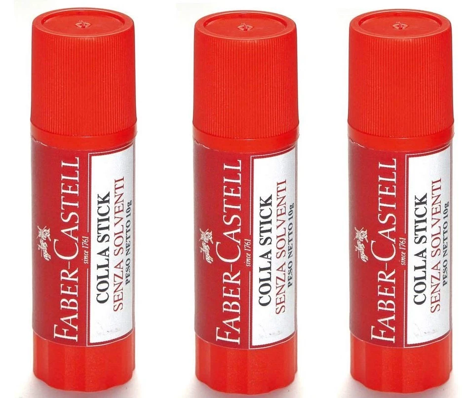 Клейкие палочки Faber-Castell — 10 г — блистерная упаковка из 3 штук - Изображение 1 из 1