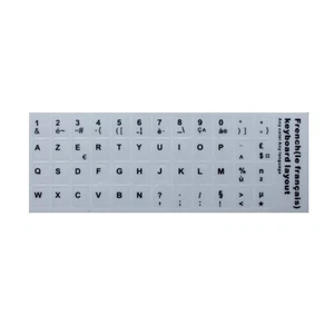 Adhésifs Clavier Blanc Layout Azerty Français Fr Lettres PC Portable 12x11mm_ - Afbeelding 1 van 2