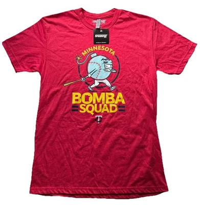 Minnesota Twins MLB Bomba Squad T Shirt M Adult Red Short Sleeve Fan Promo Tee - Image 1 of 4