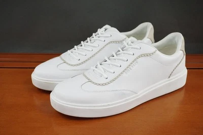 Zapatos diarios Cole Haan Grand Crosscourt para mujer 10 zapatillas bajas de cuero blanco Foto 1 de 4