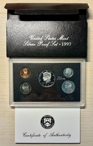 1997 US Mint Silver Proof Set, With Original Government Packaging and COA - Picture 1 of 4