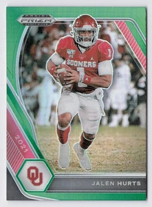 2021 Panini Prizm Draft Picks Jalen Hurts #32 Green Prizm OKLAHOMA SOONERS - Picture 1 of 2