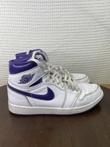 Nike Air Jordan 1 High OG “Court Purple” Women’s Size 8.5 Men’s 7 Sneakers - Picture 1 of 11