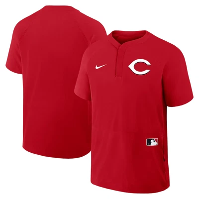 Cincinnati Reds Nike 2025 MLB Authentic Collection Raglan Windshirt Pullover - Image 1 of 3
