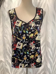 Nicole Miller Damen Las Vegas 100% Seide Tank Top Größe M - Bild 1 von 8